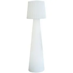 Lumisky Soldes Magasin 10 LUMISKY Lampadaire Extérieur Sans Fil LADY Blanc Polypropylène H110CM - Blanc