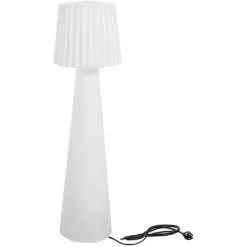 LUMISKY Lampadaire Lumineux Design Filaire Abat-jour Ondulé Pour Extérieur éclairage Puissant LED Blanc LADY H110cm Culot E27