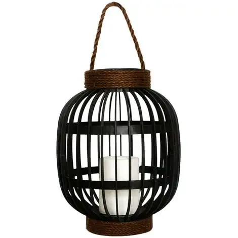 LUMISKY Lanterne Solaire Décorative FIDJY Noir Acier H30cm - Noir 1 LUMISKY Lanterne Solaire Décorative FIDJY Noir Acier H30cm - Noir