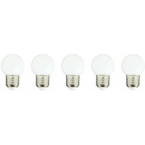 LUMISKY Lot De 5 Ampoules Compatible Guirlande PARTY BULB WHITE Blanc Plastique E27 - Blanc 2 LUMISKY Lot De 5 Ampoules Compatible Guirlande PARTY BULB WHITE Blanc Plastique E27 - Blanc – Image 2
