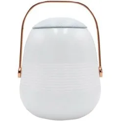LUMISKY Lampe Enceinte Bluetooth BOB STATION Blanc Cuivre 10W - Blanc