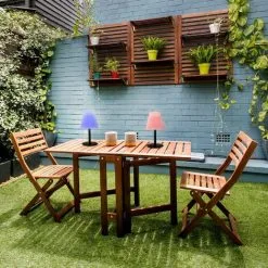 LUMISKY Lampe De Table Solaire STANDY MINI SOLAR RGB Blanc Acier H36cm - Blanc -Lumisky Soldes Magasin 15928471 4