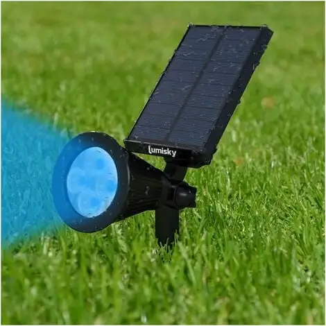 LUMISKY Pack De 2 Spots Solaires Extérieur étanches - 4 LEDs Colorées - 200 Lm - Tete Pivotante A 90°C 2 LUMISKY Pack De 2 Spots Solaires Extérieur étanches - 4 LEDs Colorées - 200 Lm - Tete Pivotante A 90°C – Image 2