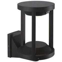 LUMISKY Applique Solaire Détecteur De Mouvement PORTO WALL Noir Acier 250LM D16CM - Noir