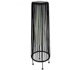 LUMISKY Grande Lampe à Poser Solaire WILLY TALL Noir Polyrotin H69cm - Noir