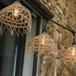 LUMISKY Guirlande Lumineuse Extérieur Abat-jour Exotique Paille 10 Ampoules Douille E27 LED Blanc Chaud HAWAII LIGHT 6m -Lumisky Soldes Magasin 18423056 4