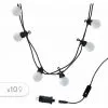 LUMISKY Guirlande Lumineuse Extérieur Connectable 10 Globes Guinguette LED Blanc Chaud PARTY MILKY 5.70m 8 Modes