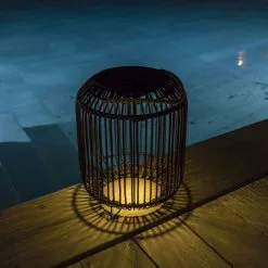 LUMISKY Lanterne Solaire Sur Pied RAY Marron Polyrotin H36cm - Marron -Lumisky Soldes Magasin 18513330 3