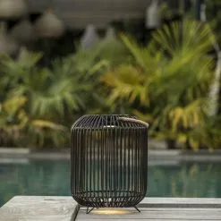 LUMISKY Lanterne Solaire Sur Pied RAY Marron Polyrotin H36cm - Marron -Lumisky Soldes Magasin 18513330 4