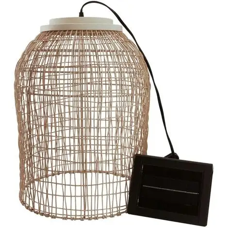 LUMISKY Suspension Solaire Bohème Naturel Style Vannerie Tressée LED Blanc Chaud KO SAMUY H46cm 1 LUMISKY Suspension Solaire Bohème Naturel Style Vannerie Tressée LED Blanc Chaud KO SAMUY H46cm