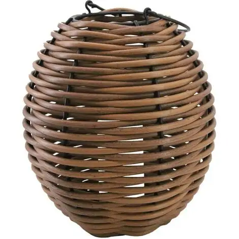 LUMISKY Lanterne Sans Fil Polyrotin Poignée Métal LED Blanc Chaud RAFFY H33cm 1 LUMISKY Lanterne Sans Fil Polyrotin Poignée Métal LED Blanc Chaud RAFFY H33cm