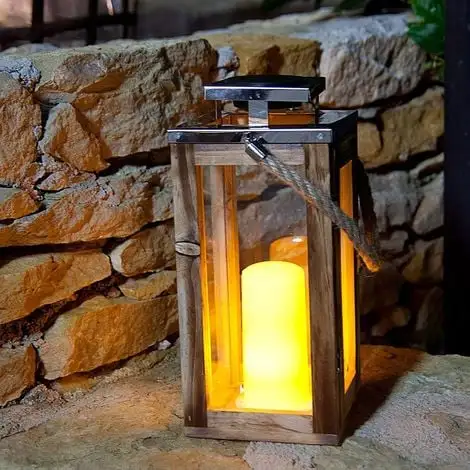 LUMISKY Lanterne Lumineuse En Bois Solaire OAKY 3 LUMISKY Lanterne Lumineuse En Bois Solaire OAKY – Image 3