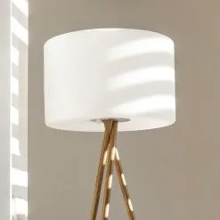LUMISKY Lampadaire Trépied Sans Fil Design Scandinave Couleur Bois Extérieur LED Blanc Chaud/blanc Dimmable TAMBOURY WOOD H155cm -Lumisky Soldes Magasin 22926715 4