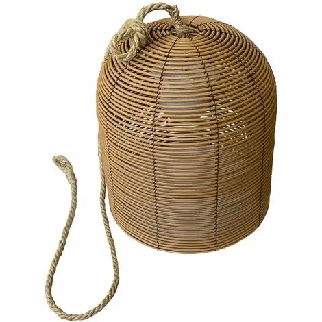 LUMISKY Suspension Nomade Poly Rotin Avec Corde LED Blanc Chaud/blanc Dimmable HANG BOHEME H35cm 1 LUMISKY Suspension Nomade Poly Rotin Avec Corde LED Blanc Chaud/blanc Dimmable HANG BOHEME H35cm