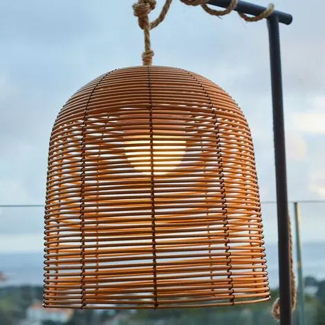 LUMISKY Suspension Nomade Poly Rotin Avec Corde LED Blanc Chaud/blanc Dimmable HANG BOHEME H35cm 2 LUMISKY Suspension Nomade Poly Rotin Avec Corde LED Blanc Chaud/blanc Dimmable HANG BOHEME H35cm – Image 2