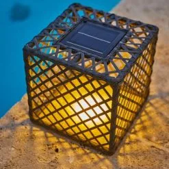 LUMISKY Lot De 2 Lanternes Cubes Solaires LOUY Gris Polyrotin H26cm - Gris 7 LUMISKY Lot De 2 Lanternes Cubes Solaires LOUY Gris Polyrotin H26cm - Gris -Lumisky Soldes Magasin 26483860 3