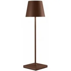 Lumisky Soldes Magasin 8 LUMISKY Lampe De Table Touch Sans Fil En Aluminium Marron LED Blanc Dimmable KELLY VINTAGE H38cm