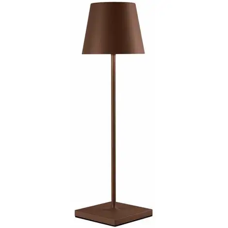 LUMISKY Lampe De Table Touch Sans Fil En Aluminium Marron LED Blanc Dimmable KELLY VINTAGE H38cm 1 LUMISKY Lampe De Table Touch Sans Fil En Aluminium Marron LED Blanc Dimmable KELLY VINTAGE H38cm