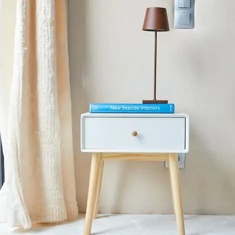 LUMISKY Lampe De Table Touch Sans Fil En Aluminium Marron LED Blanc Dimmable KELLY VINTAGE H38cm 4 LUMISKY Lampe De Table Touch Sans Fil En Aluminium Marron LED Blanc Dimmable KELLY VINTAGE H38cm – Image 4