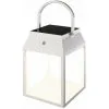 LUMISKY Lanterne Solaire Décorative LED PAROS Blanc Métal H29CM - Blanc