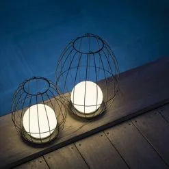 LUMISKY Lanterne Cage Sans Fil LED SUNSET W36 Noir Métal H38CM - Noir 6 LUMISKY Lanterne Cage Sans Fil LED SUNSET W36 Noir Métal H38CM - Noir -Lumisky Soldes Magasin 30330033 2