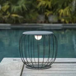 LUMISKY Lanterne Sans Fil LED SUNRISE Gris Métal H40CM - Gris -Lumisky Soldes Magasin 30330094 3