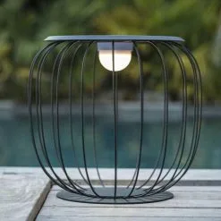 LUMISKY Lanterne Sans Fil LED SUNRISE Gris Métal H40CM - Gris -Lumisky Soldes Magasin 30330094 5