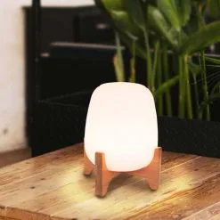 LUMISKY Lampe De Table Sans Fil Avec Support En Bois Dimmable PALMY H26cm LED Blanc/multicolore -Lumisky Soldes Magasin 32824387 5