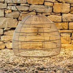 LUMISKY Suspension Solaire Naturel MAIDO Gris Polyrotin H42cm - Gris -Lumisky Soldes Magasin 33228910 3