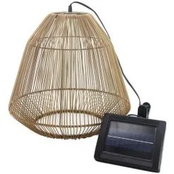 LUMISKY Suspension Solaire Bohème MAYA Marron Polyrotin H39cm - Marron