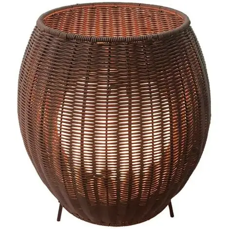 LUMISKY Lampe LED Effet Rotin à Poser COCOON 1 LUMISKY Lampe LED Effet Rotin à Poser COCOON