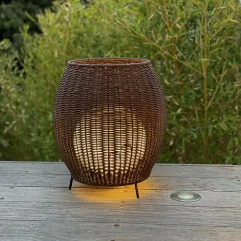 LUMISKY Lampe LED Effet Rotin à Poser COCOON 2 LUMISKY Lampe LED Effet Rotin à Poser COCOON – Image 2