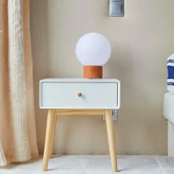 LUMISKY Lampe De Table Touch Pied En Terre Cuite LED Blanc Chaud/dimmable TERRA TERRE CUITE H25cm -Lumisky Soldes Magasin 43380041 4