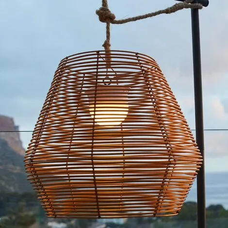 LUMISKY Suspension Extérieur Sans Fil KO TAO Bois Clair Polyrotin D38CM - Bois Clair 4 LUMISKY Suspension Extérieur Sans Fil KO TAO Bois Clair Polyrotin D38CM - Bois Clair – Image 4