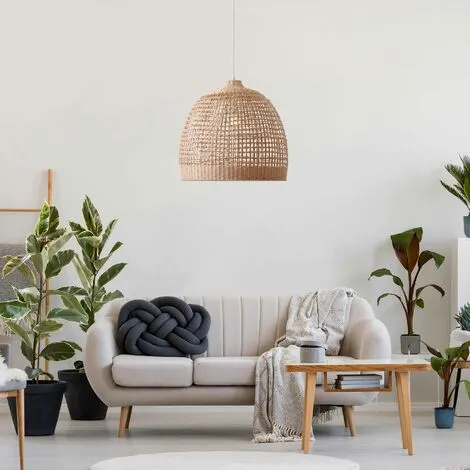 LUMISKY Suspension GABRIELA NATURAL En Rotin Avec Monture électrique E27 53 Cm Diamètre 2 LUMISKY Suspension GABRIELA NATURAL En Rotin Avec Monture électrique E27 53 Cm Diamètre – Image 2