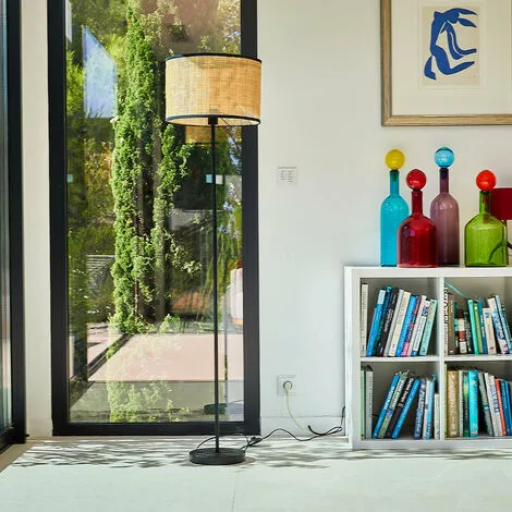 LUMISKY Lampadaire Salon SERGIO Beige Fibre Naturelle H162CM - Beige 2 LUMISKY Lampadaire Salon SERGIO Beige Fibre Naturelle H162CM - Beige – Image 2