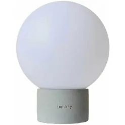 LUMISKY Lampe De Table Touch Pied En Béton Gris LED Blanc Chaud/dimmable TERRA CONCRETE H25cm