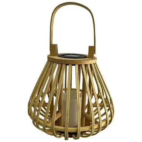 LUMISKY Lanterne Solaire Décorative En Bambou LED Blanc Chaud HAVANE SMALL H38cm 1 LUMISKY Lanterne Solaire Décorative En Bambou LED Blanc Chaud HAVANE SMALL H38cm