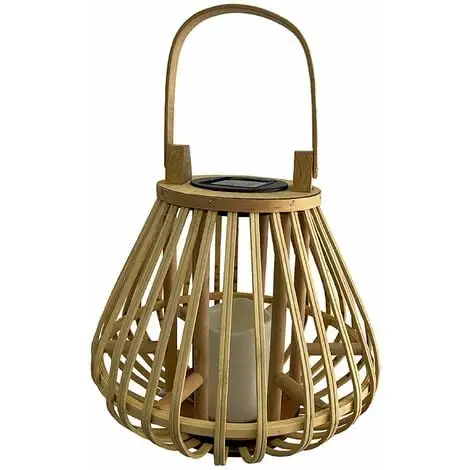 LUMISKY Lanterne Solaire Décorative HAVANE TALL Bois Clair Bambou H47cm - Bois Clair 1 LUMISKY Lanterne Solaire Décorative HAVANE TALL Bois Clair Bambou H47cm - Bois Clair