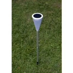 LUMISKY Balise Lumineuse Solaire LED - 10x10x72,7cm - Blanc Froid