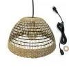LUMISKY Suspension Sur Secteur Pour L'extérieur CESARE OUTDOOR CABLE En Herbe Marine Tressée Style Bohème 5m De Longueur De Câble