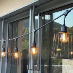 LUMISKY Guirlande Chapeau Métal NEMA LIGHT Noir Métal 6M 10xE27 - Noir -Lumisky Soldes Magasin 49862324 4