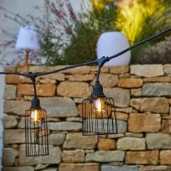 LUMISKY Guirlande Chapeau Métal NEMA LIGHT Noir Métal 6M 10xE27 - Noir -Lumisky Soldes Magasin 49862324 5