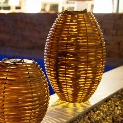 LUMISKY Lanterne Solaire Polyrotin Poignée Métal LED Blanc Chaud RAFFY SOLAR TALL H58cm -Lumisky Soldes Magasin 50817808 3