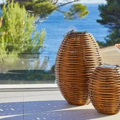 LUMISKY Lanterne Solaire Polyrotin Poignée Métal LED Blanc Chaud RAFFY SOLAR TALL H58cm -Lumisky Soldes Magasin 50817808 4