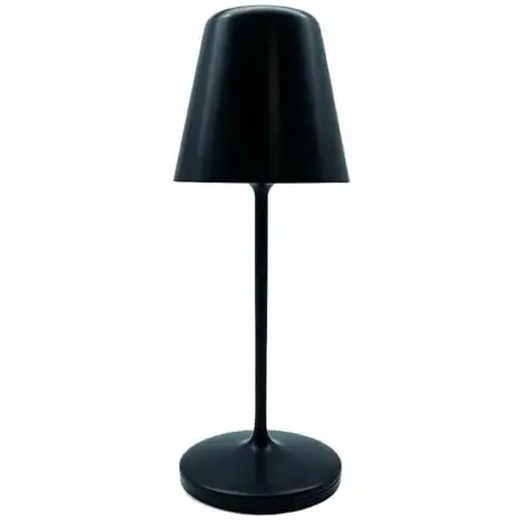 LUMISKY Lampe De Table Sans Fil LED CHLOE Noir Acier H28CM - Noir 1 LUMISKY Lampe De Table Sans Fil LED CHLOE Noir Acier H28CM - Noir