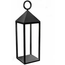 LUMISKY Lanterne Design Sans Fil LED NUNA BLACK Noir Aluminium H47CM - Noir