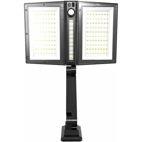 LUMISKY Spot Solaire 2 Têtes Noir éclairage Puissant LED Blanc CLIPPER BLACK 37cm Avec Détecteur De Mouvement Orientable 4 LUMISKY Spot Solaire 2 Têtes Noir éclairage Puissant LED Blanc CLIPPER BLACK 37cm Avec Détecteur De Mouvement Orientable – Image 4