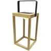 LUMISKY Lanterne Solaire En Bois Poignée En Acier ARUBA H30cm