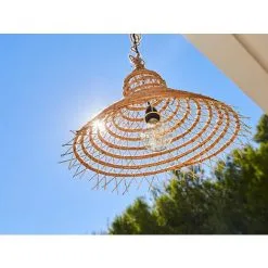 Suspension Extérieure GAIA CABLE (Abat Jour + CABLE E27 5 M ) - Ø 60 X H 44 Cm - LUMISKY - Beige 6 Suspension Extérieure GAIA CABLE (Abat Jour + CABLE E27 5 M ) - Ø 60 X H 44 Cm - LUMISKY - Beige -Lumisky Soldes Magasin 54338059 3